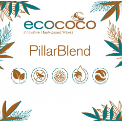 Kokosriekstu vasks stāvsvecēm, ecococo PillarBlend