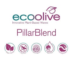 Olīvu vasks stāvsvecēm, ecoolive PillarBlend