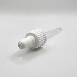 Vāciņš ar pipeti, DIN18, 50ml pudelei, balts