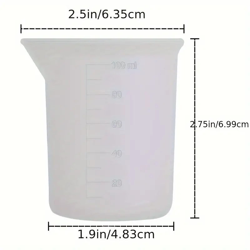 Mērkrūze ar gradāciju, silikons, 100ml
