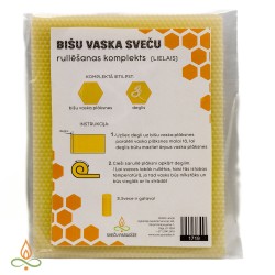 Bišu vaska sveču rullēšanas komplekts, lielais