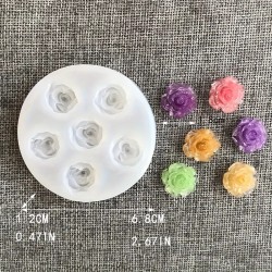 Форма для декорирования Цветы розы, силикон, 78x78 мм