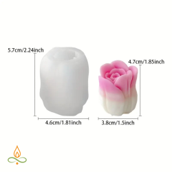 Silikona veidne Tulpes zieds, 38x47mm